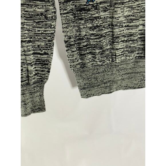 FRENCH CONNECTION Women's Gray-Black Sequin Embellished Bird Sweater SZ S - Picture 6 of 10